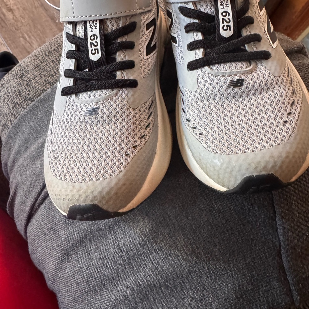 New Balance Gray and Black Mesh Athletic Sneakers
